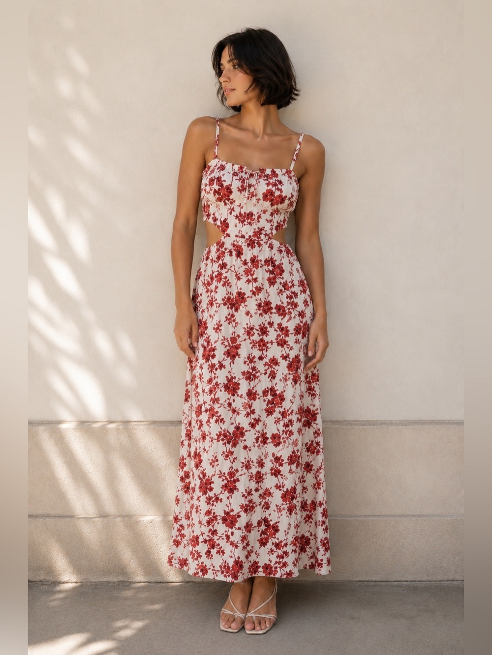 Forever 21 floral open back dress